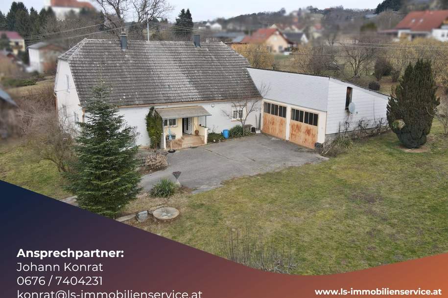 Großzügige Liegenschaft mit Wohnhaus, Halle und 2.427 m² Grund in Litzelsdorf, Haus-kauf, 170.000,€, 7532 Oberwart
