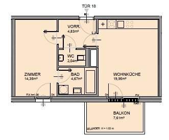 kompakte 2-Zimmerwohnung Erstbezug