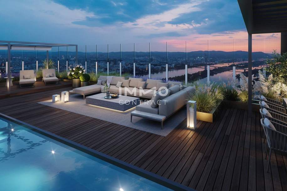 Austria's highest Penthouse: Private Rooftop Pool Above the Danube, Wohnung-kauf, 15.799.000,€, 1220 Wien 22., Donaustadt