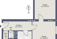 2-Zimmer-Wohnung mit Südbalkon