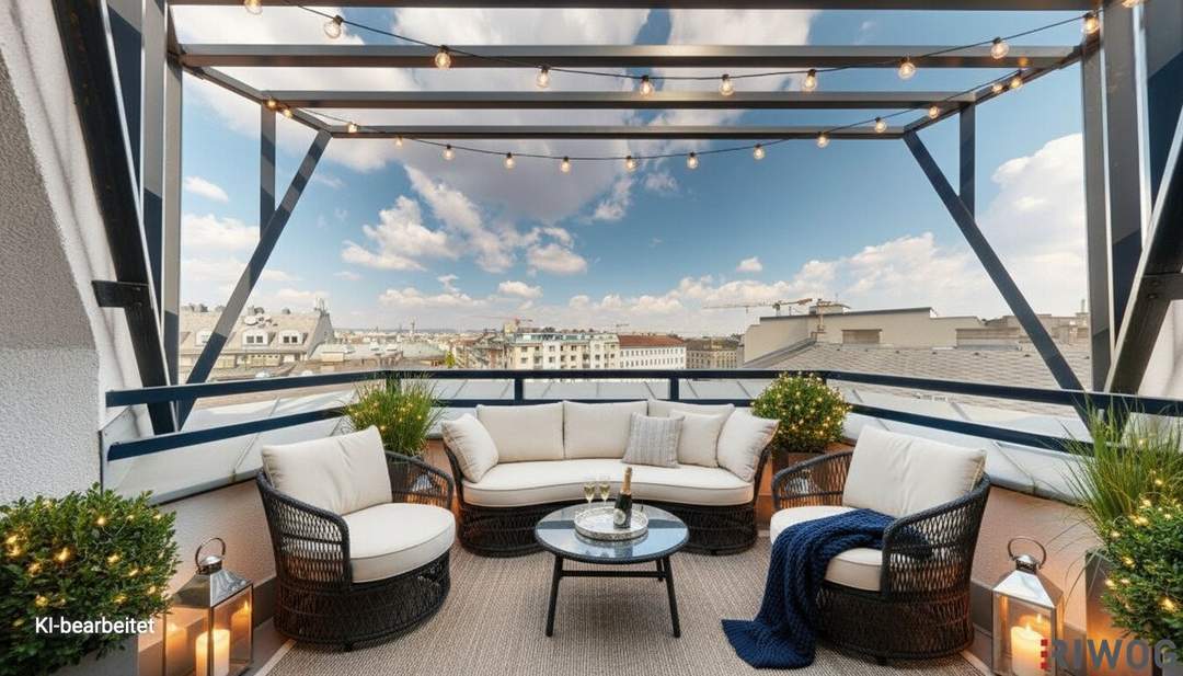 ERSTBEZUG - Lichtdurchflutete 4 Zimmer DG-Wohnung mit Terrasse in 1050 Wien