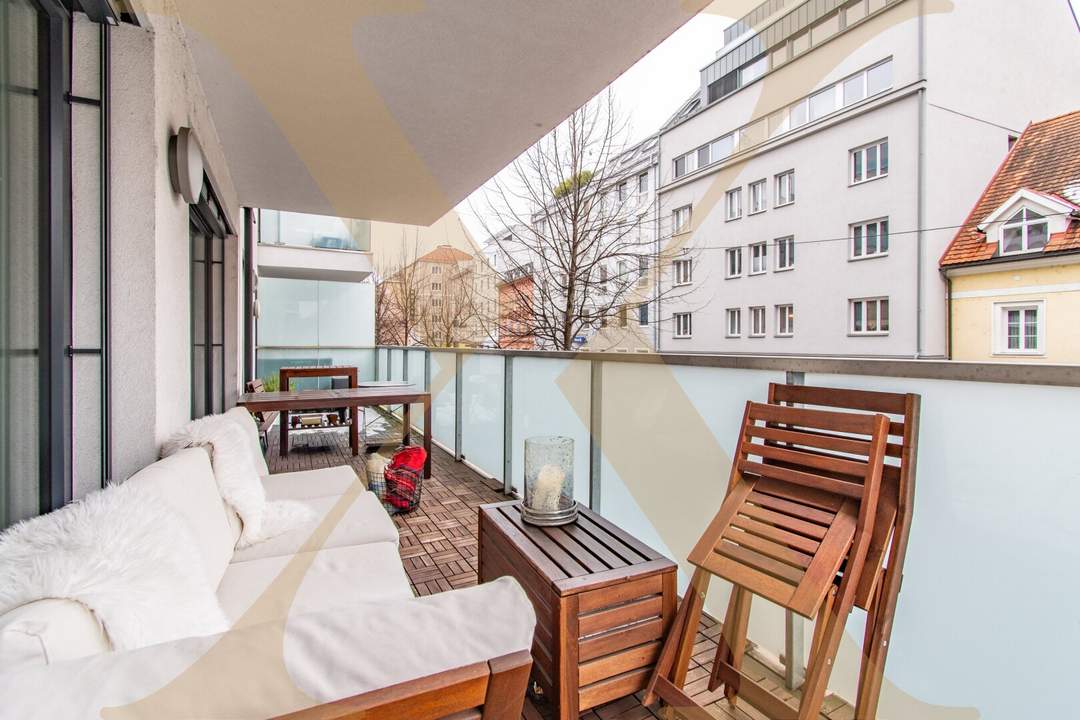 Moderne 3-Zimmer-Wohnung mit Balkon und Einbauküche nahe Linzer Bahnhof zu vermieten!