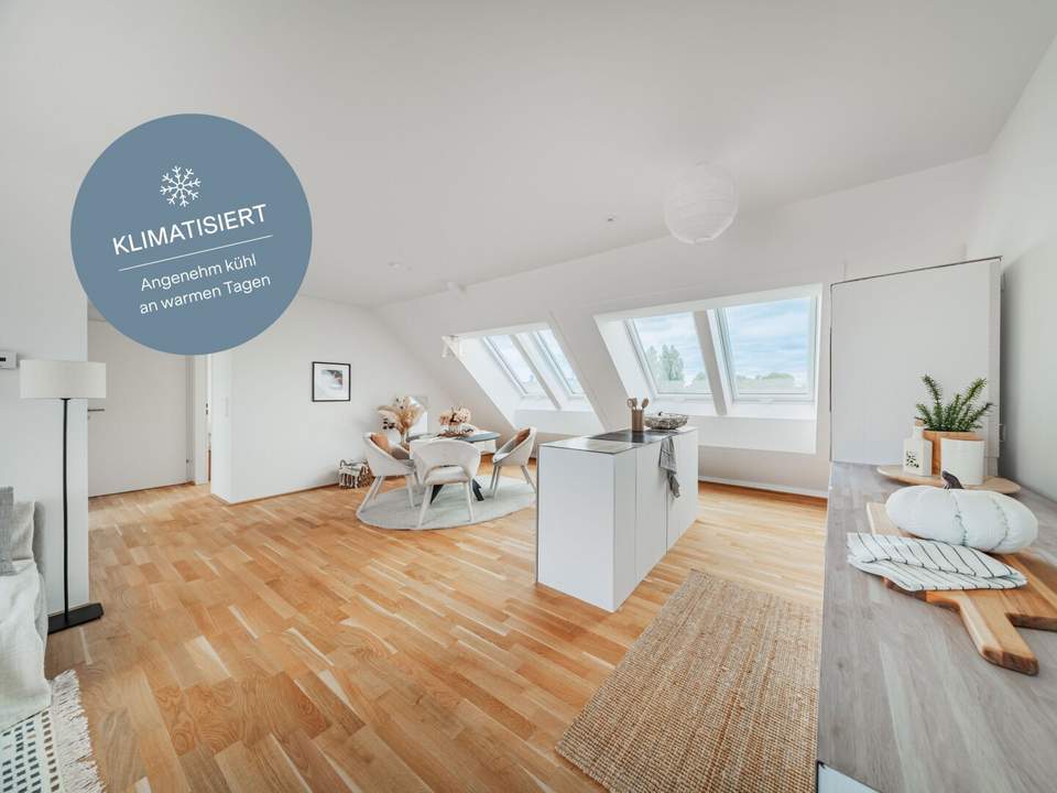 Dachgeschoss-Highlight mit Klimaanlage und Weitblick: Urban. Modern. Exklusiv.