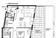 Super aufgeteilte 2-Zimmern -Wohnung in Gersthof mit großer Freifläche!