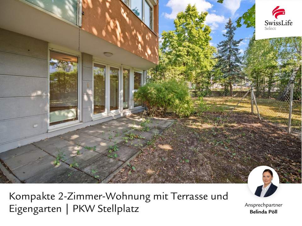 Kompakte 2-Zimmer-Wohnung mit Terrasse und Eigengarten | PKW Stellplatz
