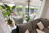 DORNBIRN-Gartenwohnung/Terrassenwohnung, ca. 57 m2 + beheizter, ganzjährig nutzbarer Wintergarten ca. 19 m2, Gesamt-Wohn-NFL ca. 76 m2, Wohnempfinden/Wohlfühl-Atmosphäre wie in einer 3-Zimmer-Wohnung, inkl. 1 TG. + Kellerabteil.