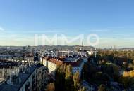 TOP-Ausblick: City mit Stephansdom, Donaukanal, Prater. Concierge, Party & BBQ Lounge, Pool usw.