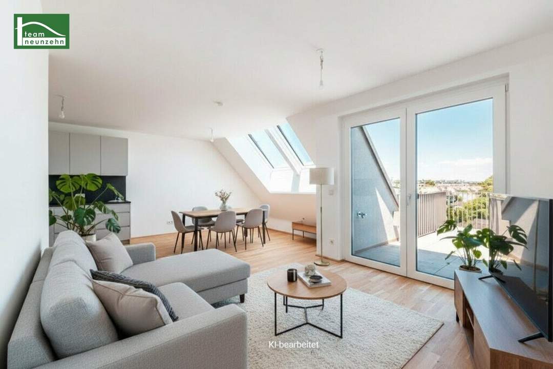 Gratuliere - Ihre Suche hat ein Ende _ traumhafte DG-Wohnung mit Terrasse und Küche im Erstbezugs-Neubau in Hofruhelage - inkl. Küche