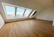 ERSTBEZUG, DACHGESCHOSS, klimatisierte 82 m2 Neubau mit Balkon, Wohnküche, 2 Zimmer, Wannenbad, Parketten, Augarten