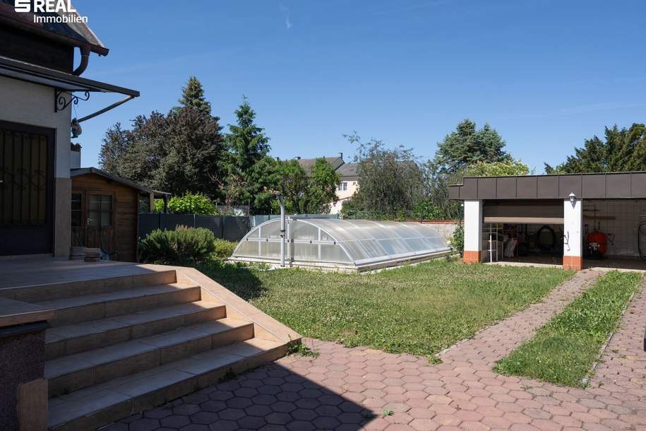 Schöne, ruhige Liegenschaft in guter Nachbarschaft - 145m² Wfl., 4,5 Zi., Doppelgarage, Carport, Keller und Pool!, Haus-kauf, 250.000,€, 7201 Mattersburg