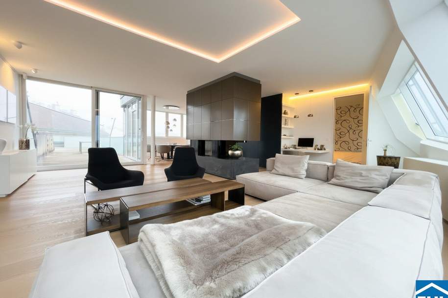 Designer Dachgeschoß-Wohnung mit großzügiger Terrasse auf einer Ebene, Wohnung-kauf, 1.888.888,€, 1060 Wien 6., Mariahilf