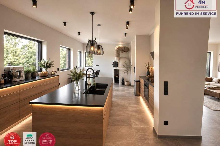 Exklusives Designerhaus mit großzügigem Garten und Pizzaofen in absoluter Ruhelage!, Haus-kauf, 580.000,€, 2632 Neunkirchen