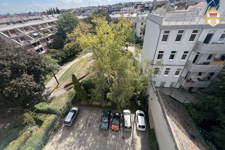 Ruhige Innenhoflage 6.Liftstock | Sonnige 2-Zimmer mit 2 Loggien + Extra-Küche und inkl. Auto-Stellplatz, Wohnung-miete, 1.149,15,€, 1160 Wien 16., Ottakring