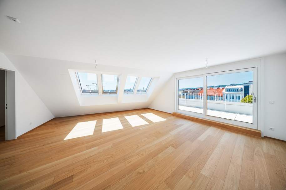 THE TEMPTATION - Dachgeschoss-Maisonette mit 2 Terrassen + Balkon | 23 m² Freifläche, 3 Zimmer, Wohnung-kauf, 1.096.000,€, 1180 Wien 17., Hernals