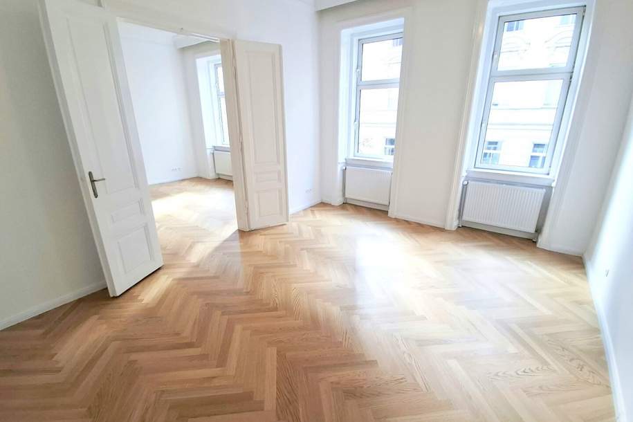 Sanierte Altbauwohnung mit Flügeltüren und neuen Parkettboden, Wohnung-kauf, 943.000,€, 1070 Wien 7., Neubau