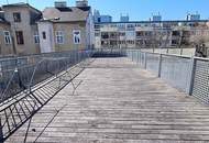 TERRASSENHIT, LORYSTRASSE, vermietete 50 m2 Neubau mit 38 m2 Terrasse, 2 Zimmer, Komplettküche, Duschbad, Parketten, 4. Liftstock