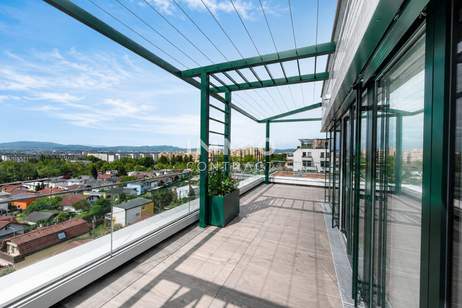 Sonnenpenthouse mit 90m2 Terrasse und Ausblick: Provisionsfrei - Wohnung + Büro mit luxuriöser Ausstattung, Wohnung-kauf, 335.000,€, 1100 Wien 10., Favoriten
