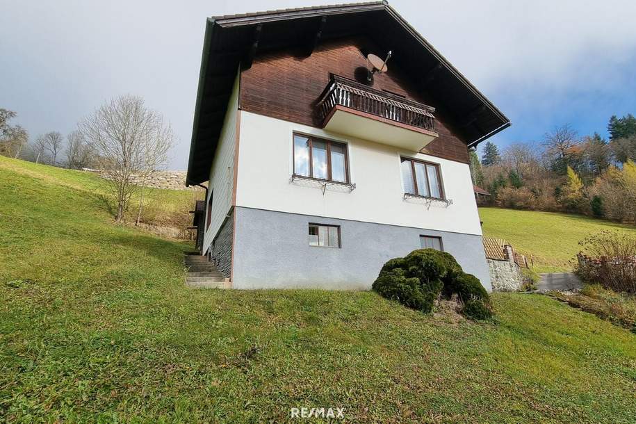 Wohnen im Grünen – Gemütliches Haus mit Balkonblick in die Bergwelt, Haus-kauf, 179.000,€, 3213 Sankt Pölten(Land)