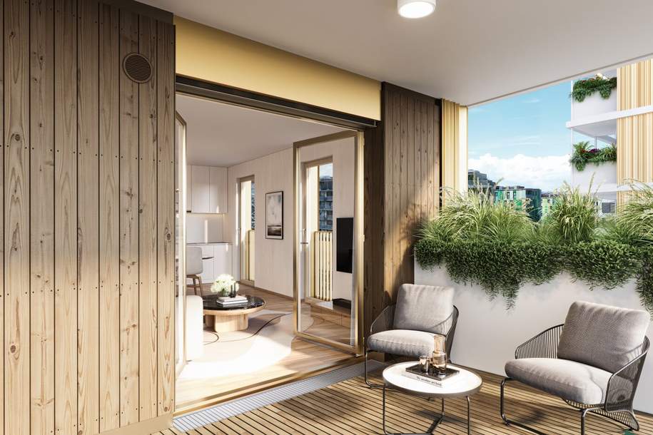 VILLAGE IM DRITTEN | PERFEKT GESCHNITTENE 2-ZIMMER WOHNUNG MIT BALKON, Wohnung-kauf, 345.600,€, 1030 Wien 3., Landstraße