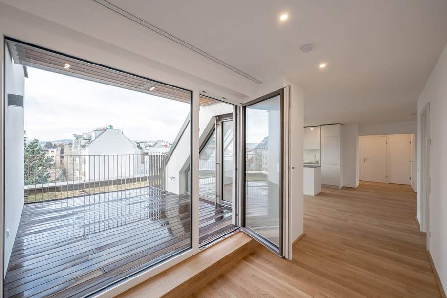 EDUART-Die Kunst des Wohnens: Hochwertiger 3-Zimmer DG-ERSTBEZUG mit ca. 16m² Terrasse (10/24), Wohnung-miete, 2.790,00,€, 1180 Wien 18., Währing