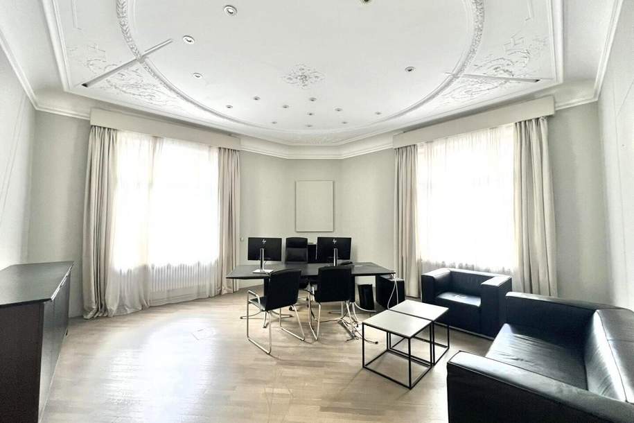 360° TOUR // REPRÄSENTATIVE BÜROFLÄCHE NAHE URANIA, Gewerbeobjekt-miete, 7.388,00,€, 1010 Wien 1., Innere Stadt