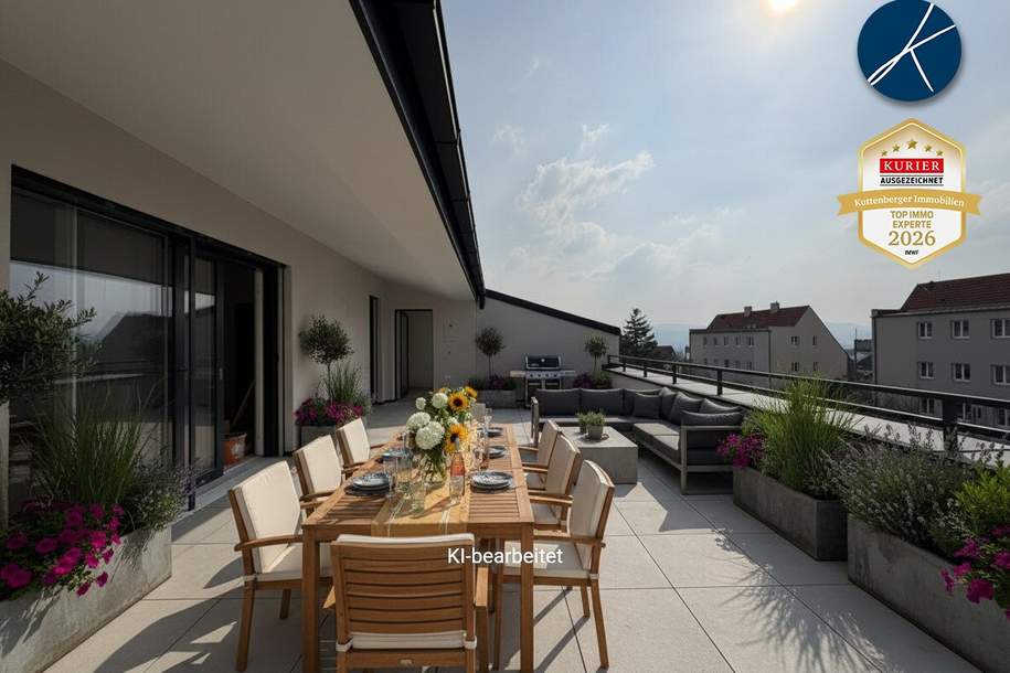 Großzügiger Dachgeschoßtraum mit 58m² Terrasse (Top 10) - Neubauprojekt am Kremser Steindl, Wohnung-kauf, 1.149.000,€, 3500 Krems an der Donau(Stadt)