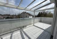 Penthouse-Feeling mit 41 m² Terrasse &amp; exklusivem Glasverbau – Wohnen auf höchstem Niveau