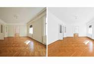 Stilaltbaubüro mit 45m² Salon | Nähe Naschmarkt und 1. Bezirk | unbefristet | sehr hell im 4. Liftstock | Wohn- und Bürokombination möglich