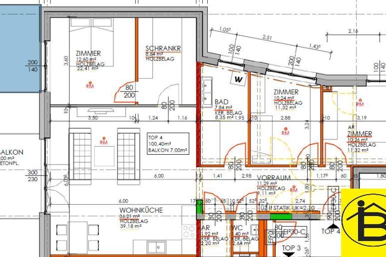 15475 - 4 Zimmer - Zentrale Lage, Wohnung-miete, 1.352,45,€, 3100 Sankt Pölten(Stadt)