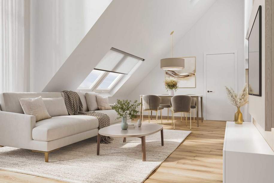 Südseitige Dachterrassen-Maisonette in Ruhelage | 3,5 Zimmer | Erstbezug, Wohnung-kauf, 753.000,€, 1210 Wien 21., Floridsdorf