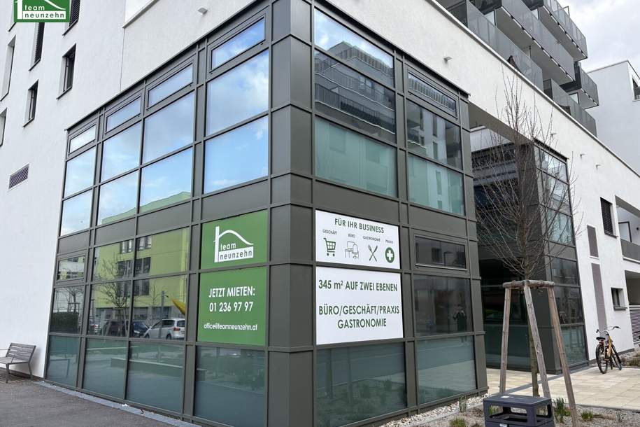 Gewerbefläche mit viel Potenzial - Büro/Gastronomie/Ordination möglich - nahe der U1. - WOHNTRAUM, Gewerbeobjekt-miete, 4.312,88,€, 1220 Wien 22., Donaustadt