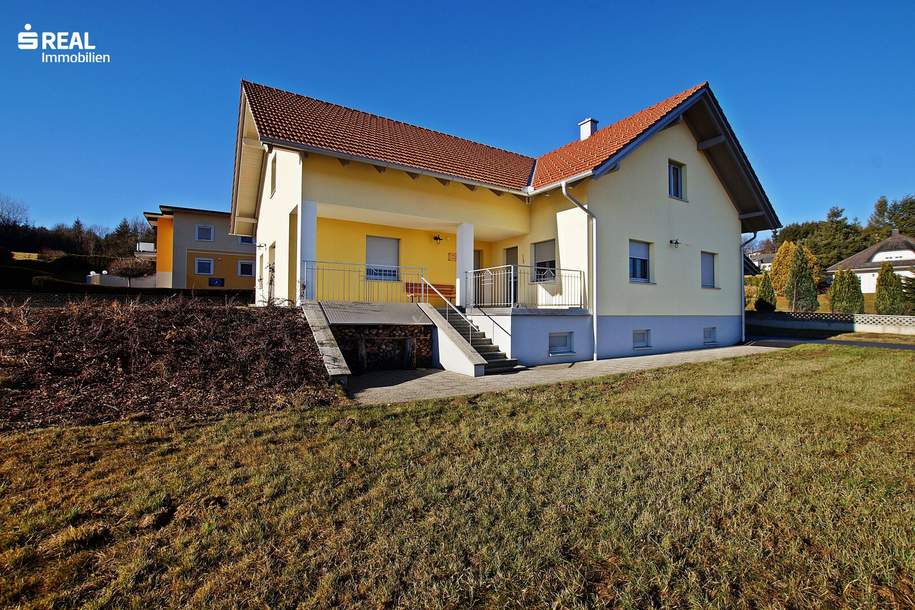 7425 Wiesfleck: Thermenregion Bad Tatzmannsdorf! Neuwertiges Ziegelmassivhaus mit Garage, Vollkeller und ausbaubarem Dachboden in ruhiger Lage!, Haus-kauf, 584.000,€, 7425 Oberwart