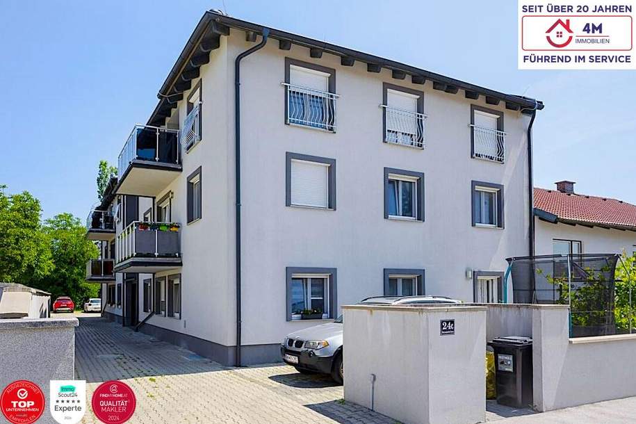 4-Zimmer-Dachgeschosswohnung (Bj. 2017) mit 17 m² Dachterrasse, 8 m² Balkon & Schneebergblick, Wohnung-kauf, 350.000,€, 2700 Wiener Neustadt(Stadt)