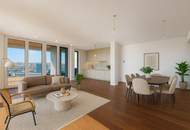 Central Park Feeling! Unverbaubarer Weitblick über Prater und Donau vom 25. Stock, Eckwohnung mit Traumterrassen und Wintergarten