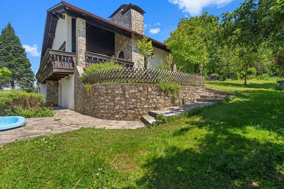 "GRÜNOASE MIT FAMILIENHAUS UND EINZIGARTIGER SONDERWIDMUNG/BETRIEBSBEREICH (EHEM. HEURIGEN) IN STEPHANSHART ", Haus-kauf, 590.000,€, 3321 Amstetten