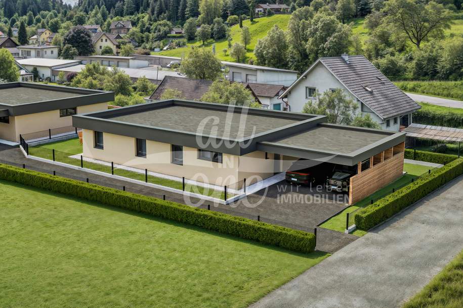 Bungalow mit Doppelcarport im Neubauprojekt „Rosee“ – Wohnen nahe Velden, Haus-kauf, 499.000,€, 9232 Villach Land
