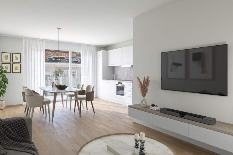 Für Anleger gedacht – 2 Zimmer mit knapp 10 m² Balkon, Wohnung-kauf, 309.000,€, 1120 Wien 12., Meidling