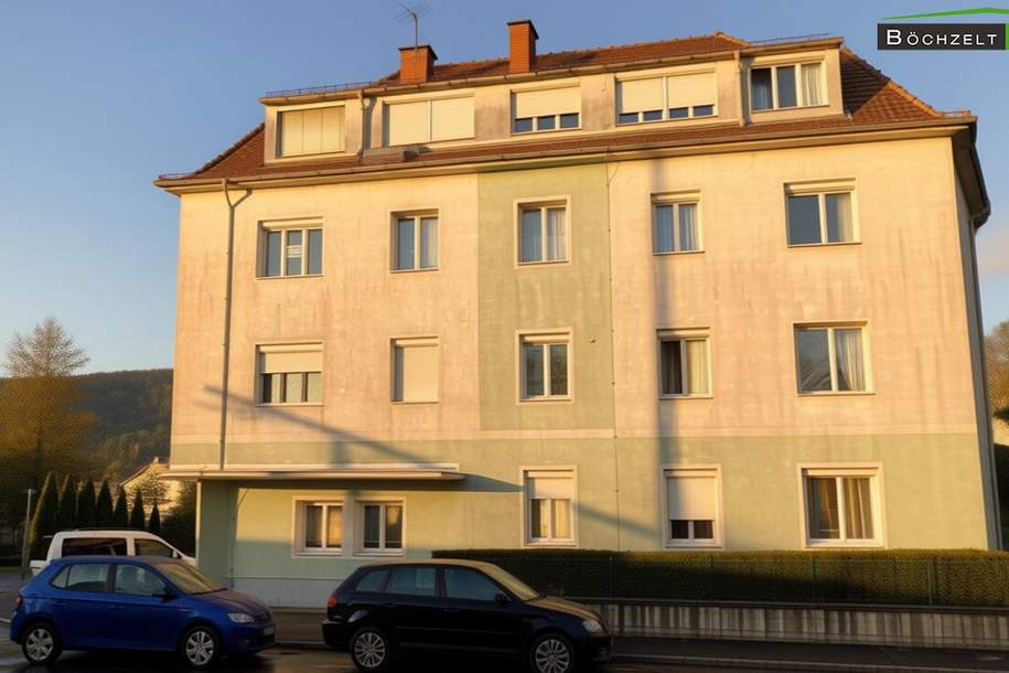 Sanierungsbedürftige 2,5-Zimmer-Dachgeschosswohnung mit Kaminanschluss in begehrter Lage von Knittelfeld, Wohnung-kauf, 49.900,€, 8720 Murtal