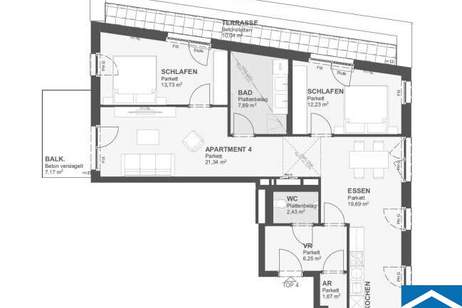 Modernes Investment nahe der Alten Donau: "Bonsai", Wohnung-kauf, 235.900,€, 1220 Wien 22., Donaustadt