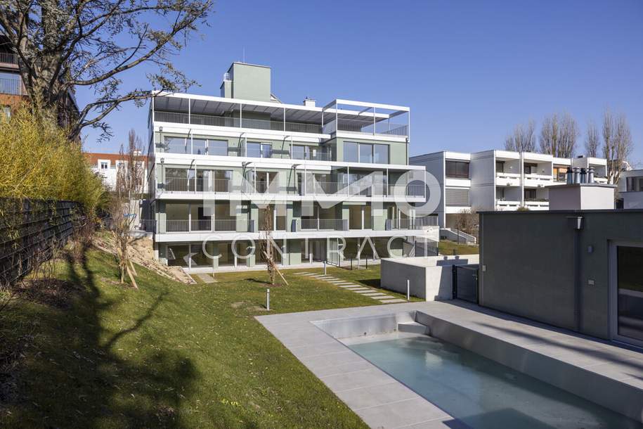 Luxus in den Weinbergen! Exklusive Erstbezug Gartenwohnung mit privatem Pool und Poolhaus!, Wohnung-kauf, 2.600.000,€, 1190 Wien 19., Döbling