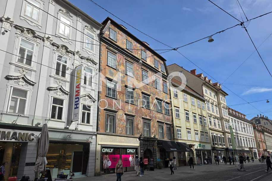 Bürofläche im "gemalten Haus" in Top-Lage zu vermieten - nahe dem Hauptplatz / Herrengasse 3 - Top 518, Gewerbeobjekt-miete, 912,86,€, 8010 Graz(Stadt)