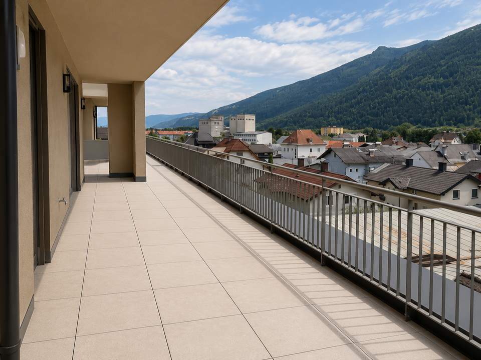 Penthouse in Spittal: 3 Zimmer mit rund 81 m² Terrasse