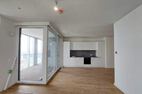 3-Zi.-Erstbezug mit Loggia & Donaublick | TOWER HOMES, Wohnung-miete, 895,00,€, 1220 Wien 22., Donaustadt