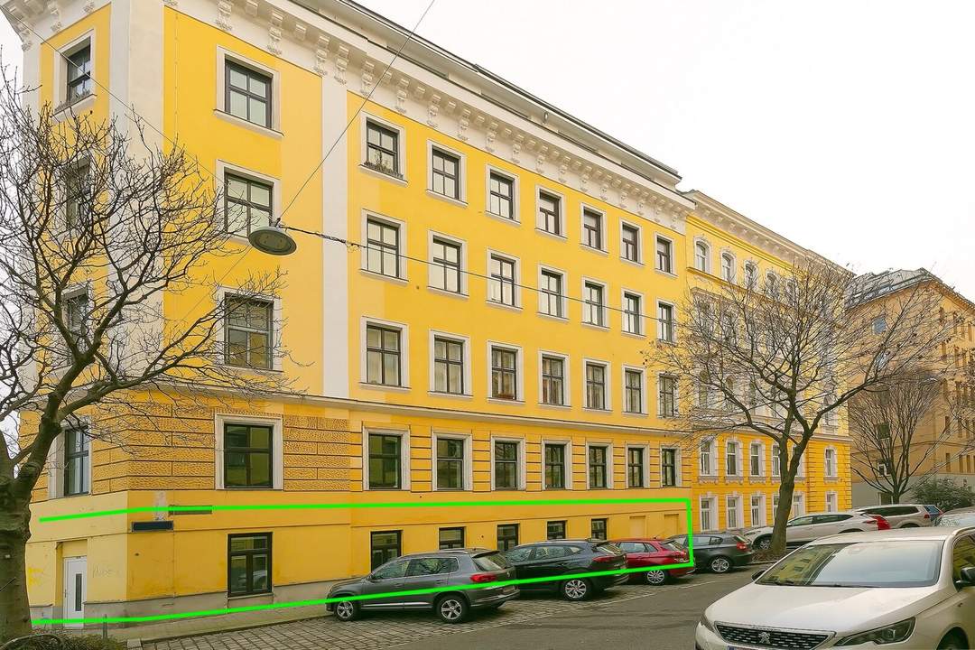 Ebenerdiges Büro mit straßenseitigem Zugang zu vermieten