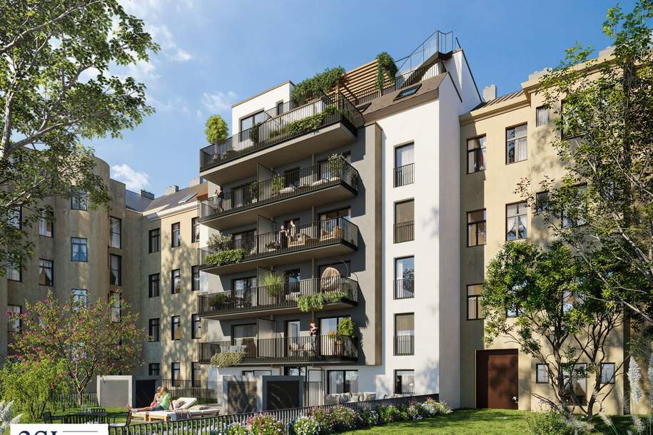 Die Symbiose: Nachhaltig und modern - 2-Zimmer-Neubauwohnung in U-Bahn Nähe, Wohnung-kauf, 374.016,€, 1140 Wien 14., Penzing