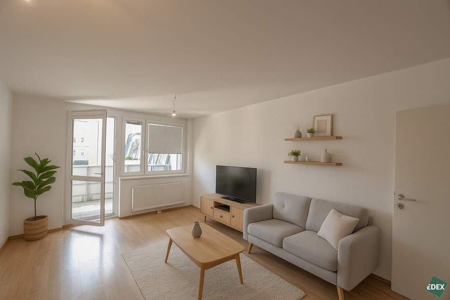 Mitten im 8. Bezirk: Schöner 2 Zimmer-Neubau mit großem Balkon, Wohnung-miete, 1.475,00,€, 1080 Wien 8., Josefstadt