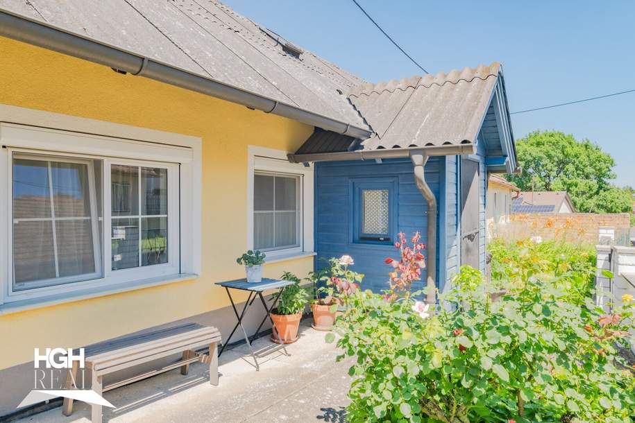 2251 Ebenthal Einfamilienhaus mit Cottage-Flair, Atelier und Biogarten in idyllischer Lage mit Ausblick, Haus-kauf, 228.000,€, 2251 Gänserndorf