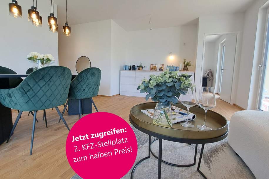 Erwerben Sie den zweiten KFZ-Stellplatz mit einem Preisnachlass von 50 %., Wohnung-kauf, 291.363,€, 2700 Wiener Neustadt(Stadt)