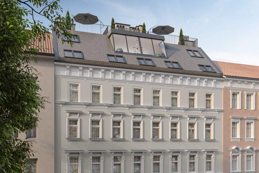 Baubewilligter Rohdachboden in gepflegtem Mittelzinshaus nahe U3-Hütteldorfer Straße, Wohnung-kauf, 650.000,€, 1140 Wien 14., Penzing