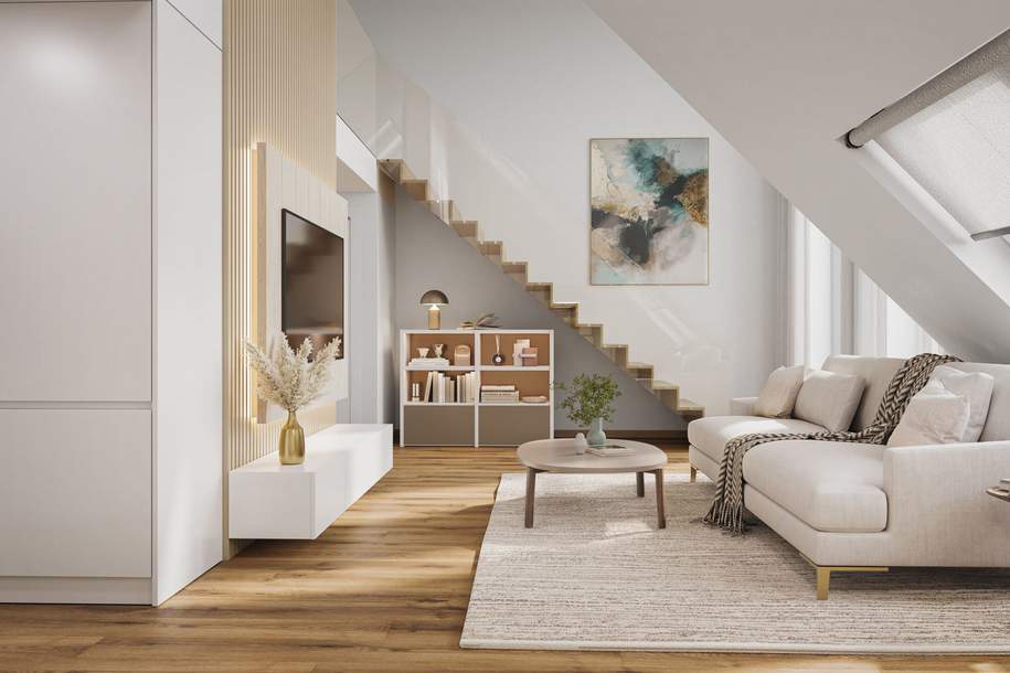Dachgeschosswohnung mit vier Freiflächen, Wohnung-kauf, 640.000,€, 1210 Wien 22., Donaustadt